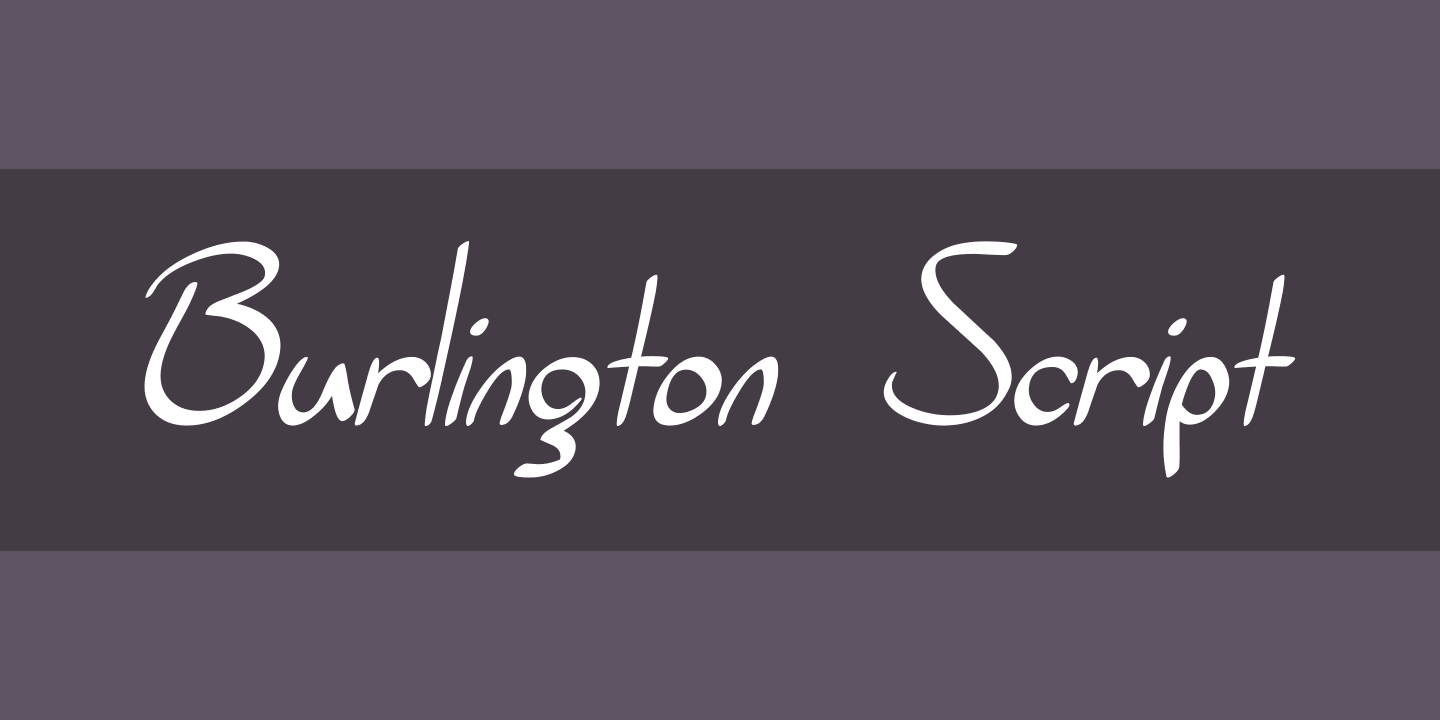 Fuente Burlington Script